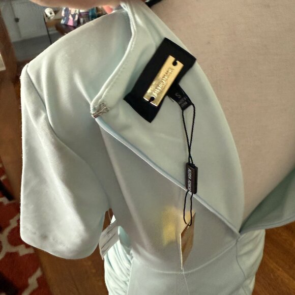 Alexia Admor midi dress fitted zipper back, size small NWT Halogen Blue - Picture 5 of 7